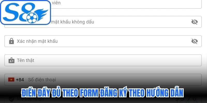 Điền đầy đủ theo form đăng ký theo hướng dẫn chuẩn xác